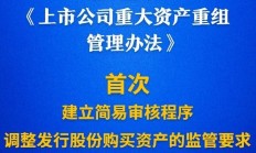 多个“首次”！上市公司重大资产重组新规落地